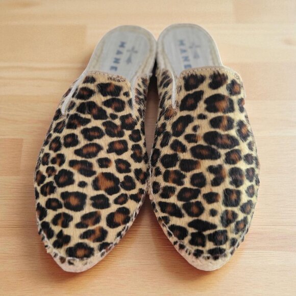 Manebi Leopard Print Slip-On Flats Espadrilles  Womens Size EU 35 - Picture 2 of 11